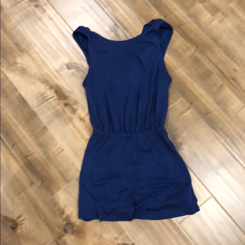 Open Back X-back cobalt romper